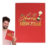 Greeting Cards,New Year Card | Holiday Greeting Cards,3D Effects Greeting Supplies for New Year Celebration, Christmas Decoration, Souvenir