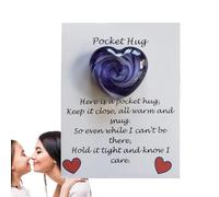 Greeting Cards, Pocket Heart Hug Cards - Valentine's Stone with Greeting Card, Small Inspirational Birthday Keepsake for Thanksgiving and Mother's Day