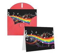 Greeting Cards Rainbow Musical Note Melody Printed Thank You Cards With Envelopes Happy Birthday Card For All Occasions Birthday Thank You Wedding And More 10 X 15 Cm