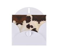 Greeting Cards with Envelopes, Abstract Cow Skin Print Thank You Cards Blank Notefor All Occasions Holiday