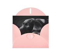 Greeting Cards with Envelopes, Black Labrador Puppy Print Thank You Cards Blank Notefor All Occasions Holiday