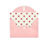 Greeting Cards with Envelopes, Cheerful Red Flower Print Thank You Cards Blank Notefor All Occasions Holiday