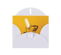 Greeting Cards with Envelopes, Cute Crying Chainsaw Print Thank You Cards Blank Notefor All Occasions Holiday