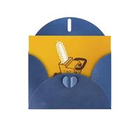 Greeting Cards with Envelopes, Cute Crying Chainsaw Print Thank You Cards Blank Notefor All Occasions Holiday