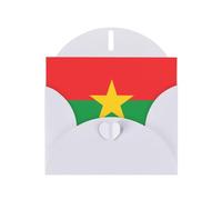 Greeting Cards with Envelopes, Flag of Burkina Faso Print Thank You Cards Blank Notefor All Occasions Holiday