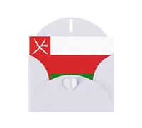 Greeting Cards with Envelopes, Flag of Oman Print Thank You Cards Blank Notefor All Occasions Holiday