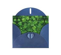 Greeting Cards with Envelopes, Green Four-Leaf Clovers Print Thank You Cards Blank Notefor All Occasions Holiday