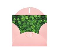Greeting Cards with Envelopes, Green Four-Leaf Clovers Print Thank You Cards Blank Notefor All Occasions Holiday