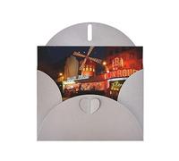 Greeting Cards with Envelopes moulin rouge Print Pearlescent Paper Holiday Cards Funny Birthday Card 4 x 6 inch Party Invitation Card Blank Cards