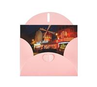Greeting Cards with Envelopes moulin rouge Print Pearlescent Paper Holiday Cards Funny Birthday Card 4 x 6 inch Party Invitation Card Blank Cards