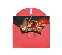 Greeting Cards with Envelopes moulin rouge Print Pearlescent Paper Holiday Cards Funny Birthday Card 4 x 6 inch Party Invitation Card Blank Cards