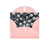Greeting Cards with Envelopes, Panda cute face Print Blank Cards DIY Note for Christmas Birthday Thank You