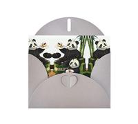 Greeting Cards with Envelopes, pandas of Father and son Print Blank Cards DIY Note for Christmas Birthday Thank You