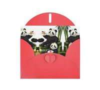 Greeting Cards with Envelopes, pandas of Father and son Print Blank Cards DIY Note for Christmas Birthday Thank You