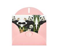 Greeting Cards with Envelopes, pandas of Father and son Print Blank Cards DIY Note for Christmas Birthday Thank You