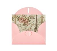Greeting Cards with Envelopes, Paris Vintage Postcard Print Blank Cards DIY Note for Christmas Birthday Thank You
