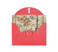 Greeting Cards with Envelopes, Paris Vintage Postcard Print Blank Cards DIY Note for Christmas Birthday Thank You