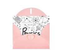 Greeting Cards with Envelopes, Physics Print Print Thank You Cards Blank Notefor All Occasions Holiday