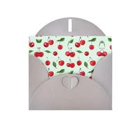 Greeting Cards with Envelopes, Red Cherries & Leaves Print Blank Cards DIY Note for Christmas Birthday Thank You
