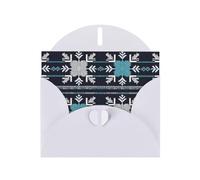 Greeting Cards with Envelopes, Snowflake Knit Pattern Print Thank You Cards Blank Notefor All Occasions Holiday