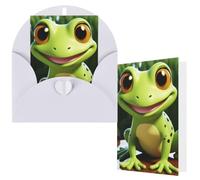 Greeting Cards with Envelopes Thank You Cards 4 x 6 in Blank Note Card | Cute Frog Blank Note Card Half-Fold Cardstock For Birthday, Wedding, Invitations