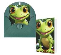 Greeting Cards with Envelopes Thank You Cards 4 x 6 in Blank Note Card | Cute Frog Blank Note Card Half-Fold Cardstock For Birthday, Wedding, Invitations