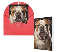 Greeting Cards with Envelopes Thank You Cards 4 x 6 in Blank Note Card | English-Bulldog Blank Note Card Half-Fold Cardstock For Birthday, Wedding, Invitations