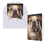 Greeting Cards with Envelopes Thank You Cards 4 x 6 in Blank Note Card | English-Bulldog Blank Note Card Half-Fold Cardstock For Birthday, Wedding, Invitations