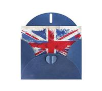 Greeting Cards with Envelopes, Vivid Union Jack Print Thank You Cards Blank Notefor All Occasions Holiday