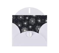 Greeting Cards with Envelopes, white starburst pattern Print Thank You Cards Blank Notefor All Occasions Holiday