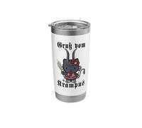 Greeting from Krampus Christmas Legend Figure Stainless Steel Insulated Tumbler