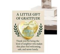 Greeting Memory - 1*Pc Neighbor Greeting Card, Heart Shaped Keepsake Figurine, Thanksgiving Card | Holiday Greetings For Men Women Boys Teens Son Daughter Family Friends Gift Neighbors