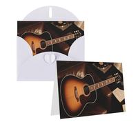 Greeting Musical Guitar Blank Greetings Card With Envelopes Thank You Cards Note Cards All Occasion Cards For Christmas Holidays Birthday Graduation Anniversaries 4'' X 6''