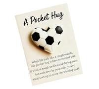 Greeting Note Cards - Portable Pendant Design Football Shape | Compact Message Card Set | Travel Wallet Office Friends Family Kids Holiday Birthday Celebration Keepsake Gift