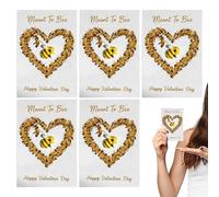 Greeting Notecards - Festive Bee Patterns Keepsake - Funny Bee Greeting Card - for Women Family Birthday Easter Door Home Desk Holiday Thanksgiving