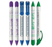 Greeting Pen"Serenity Prayer" Inspirational Prayer Pens with Rotating Messages, 6 Pen Set (36027)