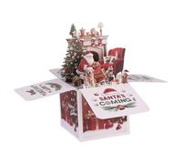 Greeting Set, Premium 5x7 Stationery, Winter Themed Paper, Handmade Keepsake Quality, Glitter Finish for Special Occasions, Christmas Party Supplies, 50 Count Classic Red Envelopes