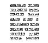 Greeting Words Transparent Stamps Sentiments Sayings Phrase Greetings Clear Stamps for DIY Embossing Scrapbook Album Paper Card Decor Craft