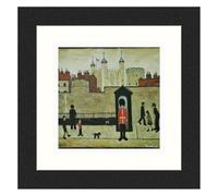 Greetingles Lowry-Style 12"/31cm Square Framed Print. Beautiful Black Ash Frame (Lowry, On Guard)