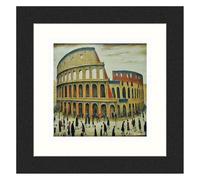 Greetingles Lowry-Style 12"/31cm Square Framed Print. Beautiful Black Ash Frame (Lowry, The Colosseum)