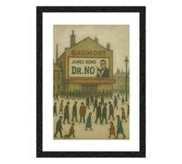 Greetingles Lowry-Style Framed Print. Beautiful Black Ash Frame. Various Designs (Lowry, Gaumont Cinema)