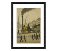 Greetingles Lowry-Style Framed Print. Beautiful Black Ash Frame. Various Designs (Lowry, Stephenson's Rocket)