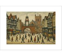 Greetingles Lowry Style Gi Art Print 30 x 21cm. Choice of Designs and Frames. (Chester 2.0)