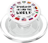 Greetings Around the World - Say Hello in all Languages PopSockets PopGrip for MagSafe