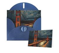 Greetings Card 6" Ã- 4" Golden Gate Bridge Blank Cards for All Occasions Thank You Cards with Envelopes Assorted Birthday Card Thinking of you cards for Wedding