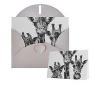 Greetings Card 6" Ã- 4" Hand Drawn Giraffes Blank Cards for All Occasions Thank You Cards with Envelopes Assorted Birthday Card Thinking of you cards for Wedding