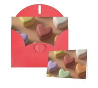 Greetings Card 6" Ã- 4" Heart Shaped Candy Blank Cards for All Occasions Thank You Cards with Envelopes Assorted Birthday Card Thinking of you cards for Wedding