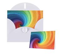 Greetings Card 6" Ã- 4" Rainbow Spira Blank Cards for All Occasions Thank You Cards with Envelopes Assorted Birthday Card Thinking of you cards for Wedding