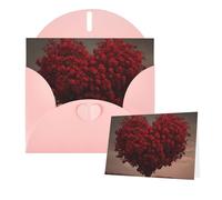 Greetings Card 6" Ã- 4" rose Heart Shaped Tree Blank Cards for All Occasions Thank You Cards with Envelopes Assorted Birthday Card Thinking of you cards for Wedding