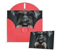 Greetings Card 6" Ã- 4" Schnauzer Blank Cards for All Occasions Thank You Cards with Envelopes Assorted Birthday Card Thinking of you cards for Wedding